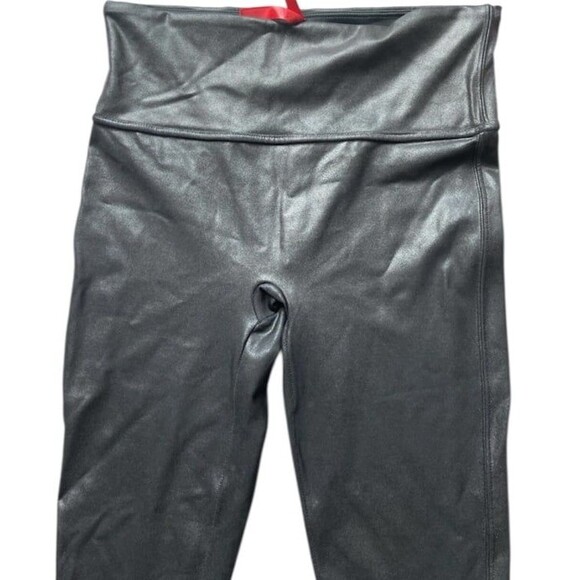 Spanx Faux Leather Leggings High Waisted Tummy Control Black Size M - Picture 5 of 6